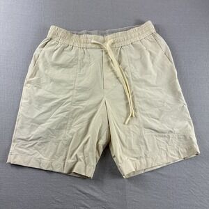 Lululemon Bowline Shorts Mens M Yellow Drawstring Gym Running Workout 8" LM7ARQS